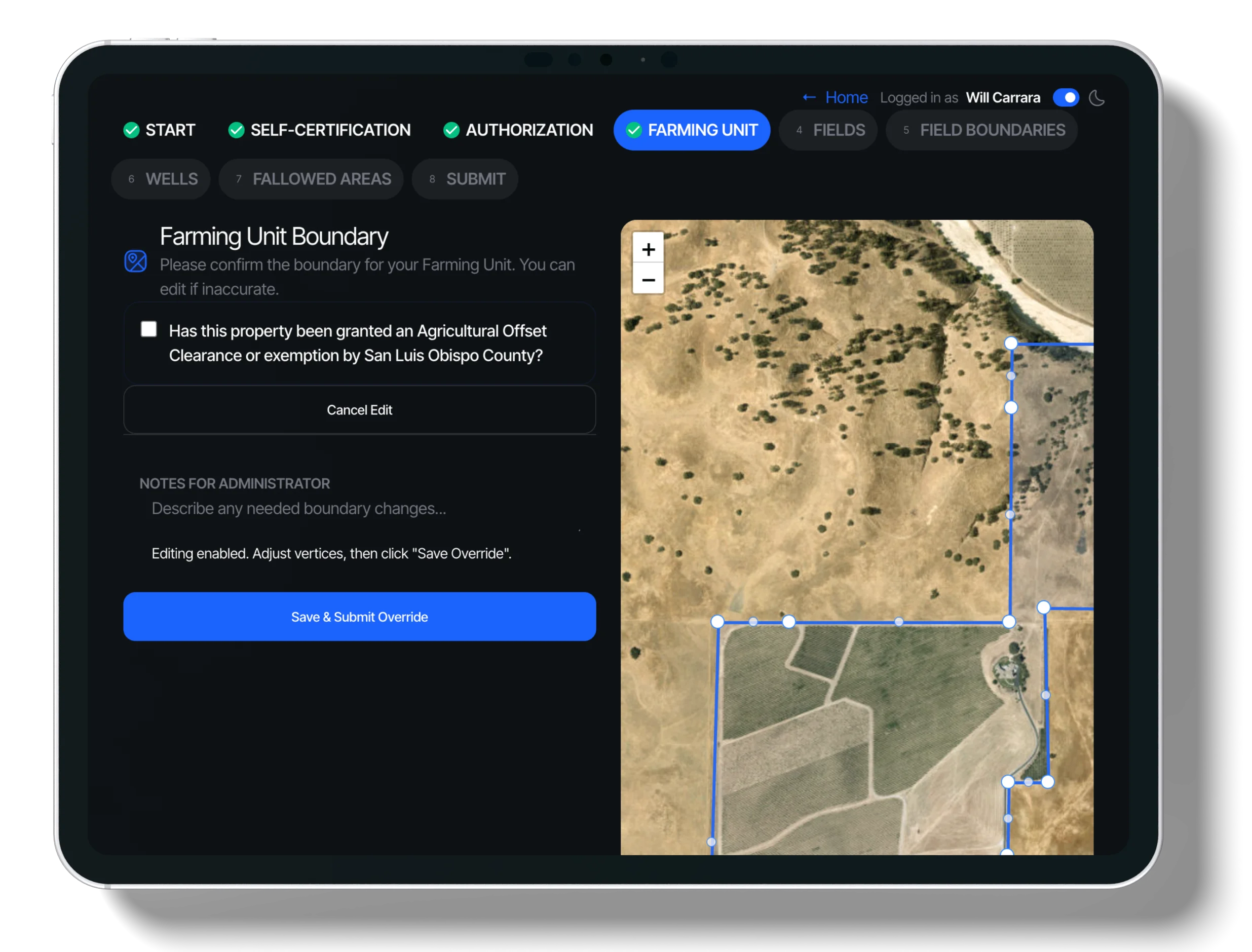 Step 3: Farming Unit screenshot
