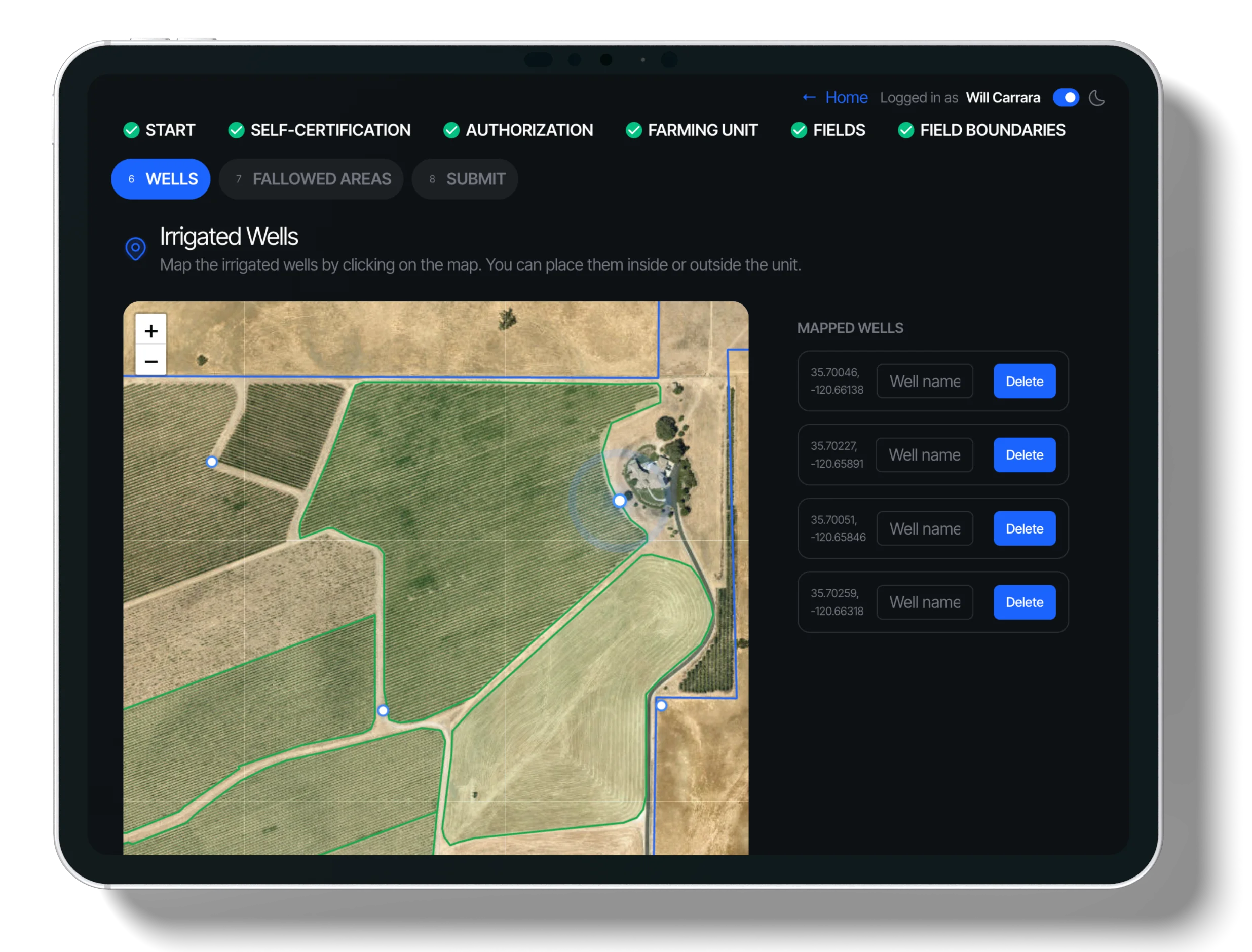 Step 6: Irrigated Wells screenshot